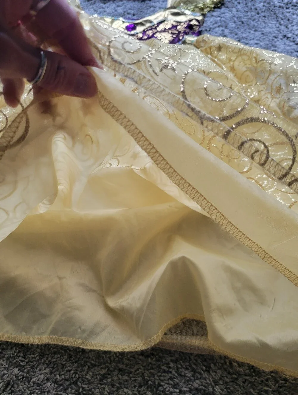 Gold & Purple Princess Costume Dress with Tiara Size 3+ Halloween